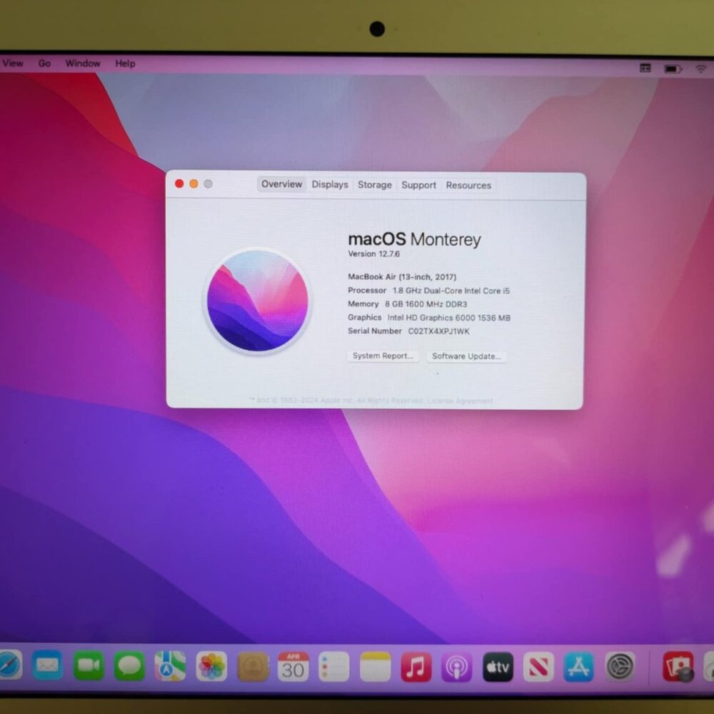 Apple MacBook Air 13 in 2017 Silver/Intel Core i5 1.8 GHz, 128 GB - Picture 4 of 4